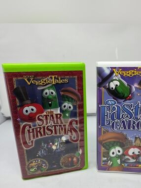 VeggieTales VHS Lot The Star of Christmas An Easter Carol Big Idea